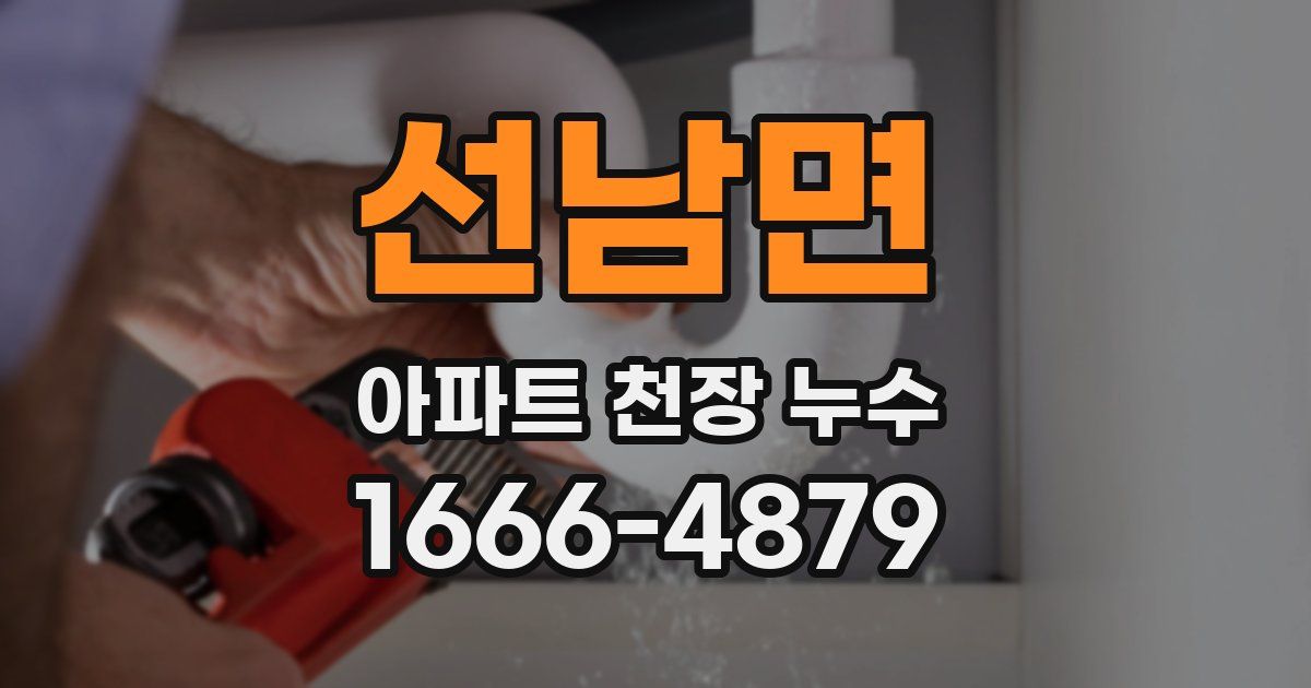 선남면 아파트 천장 누수