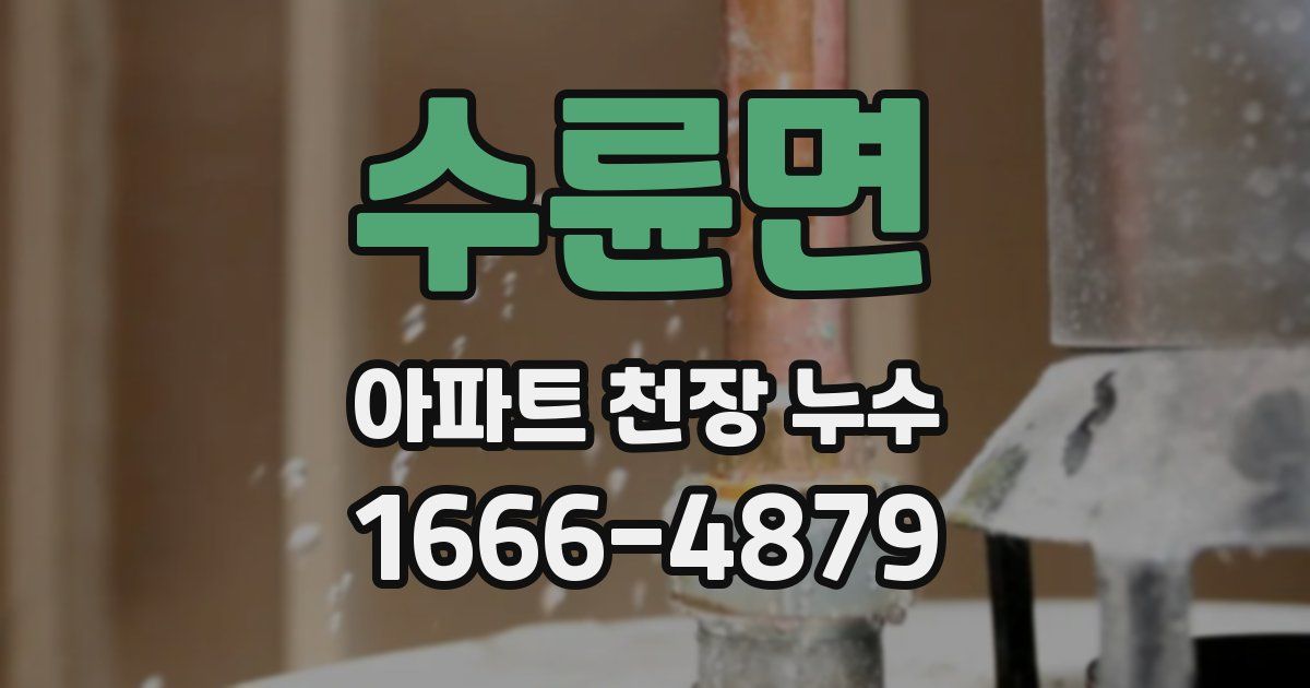 수륜면 아파트 천장 누수