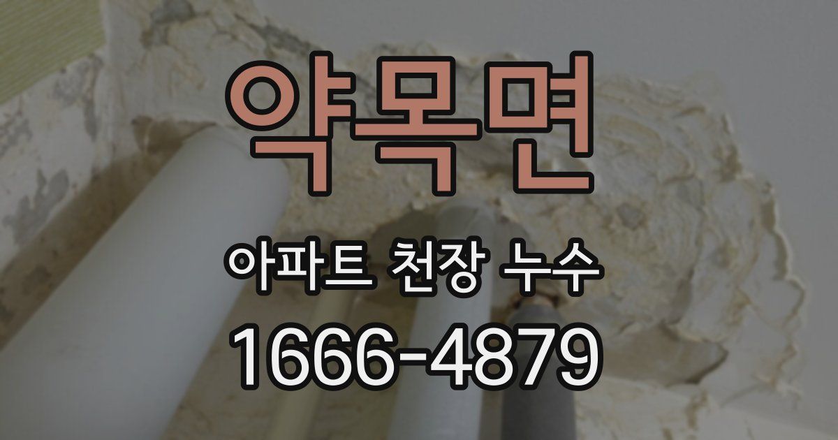 약목면 아파트 천장 누수