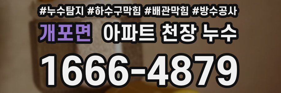 개포면 아파트 천장 누수
