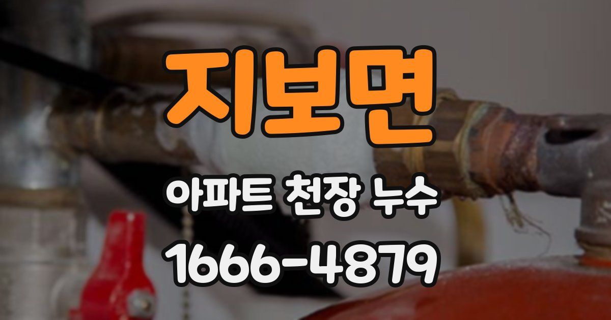 지보면 아파트 천장 누수