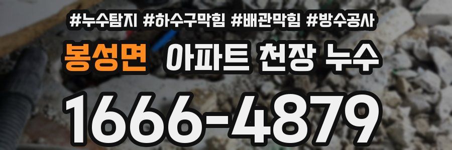 봉성면 아파트 천장 누수
