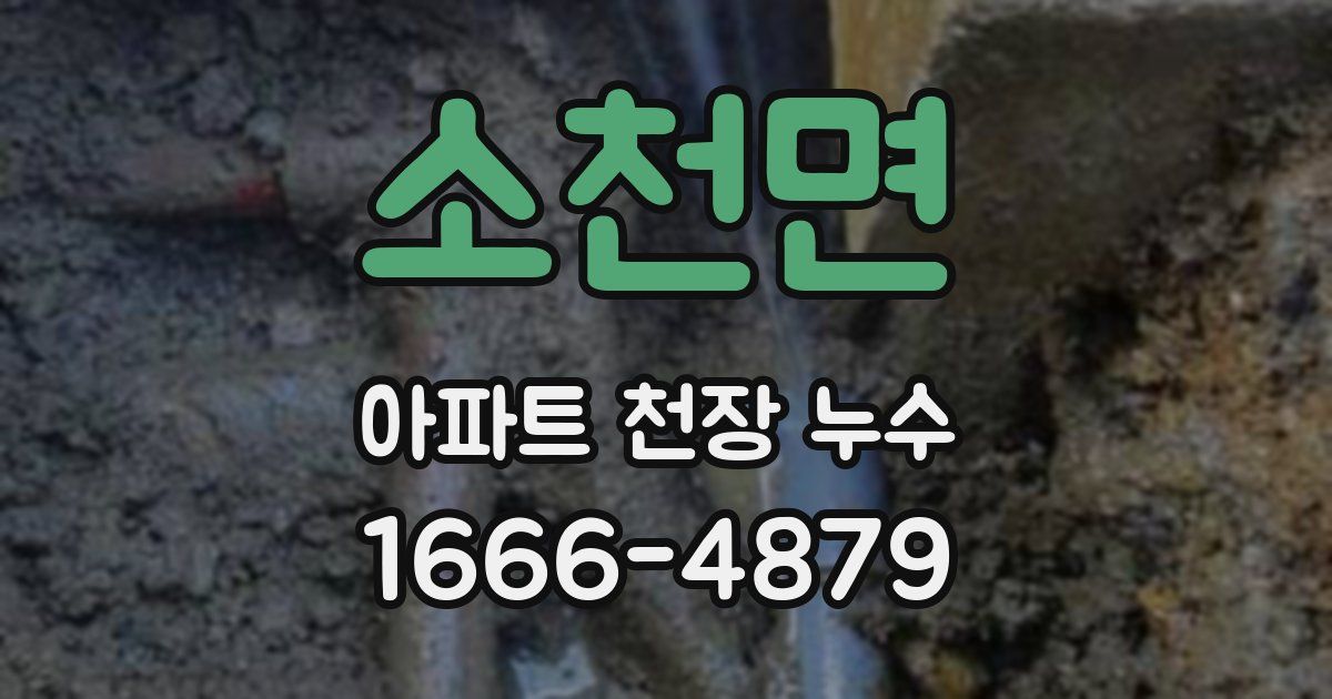 소천면 아파트 천장 누수