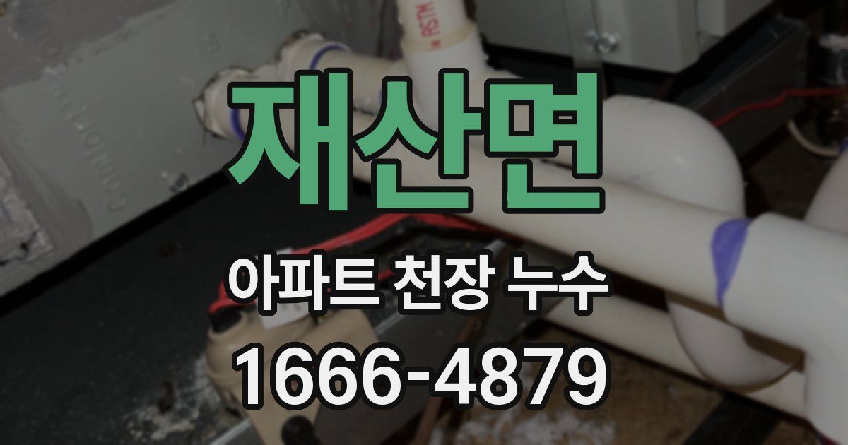 재산면 아파트 천장 누수
