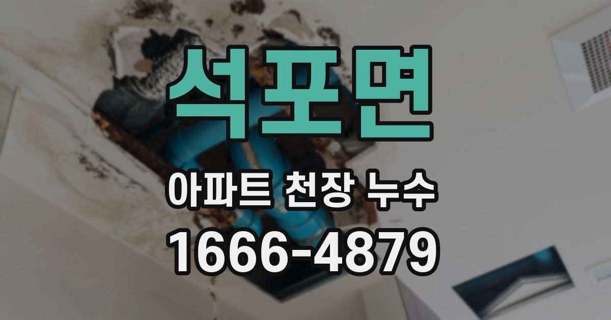 석포면 아파트 천장 누수