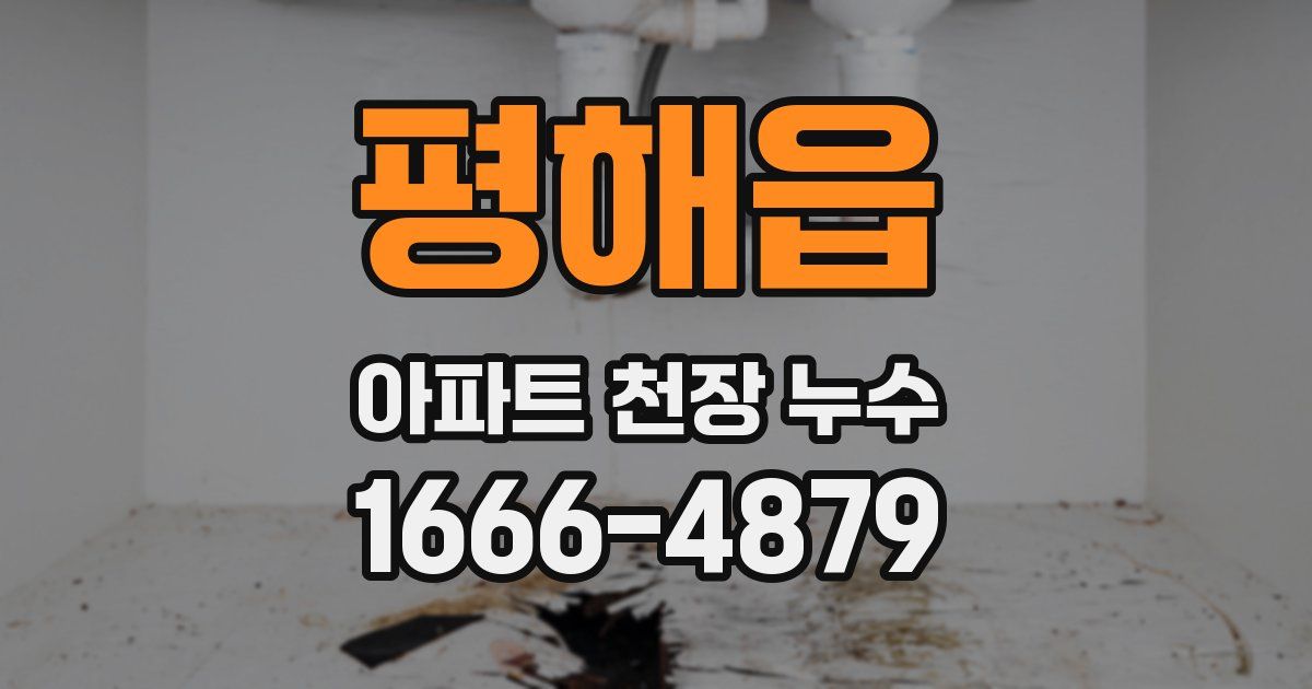 평해읍 아파트 천장 누수
