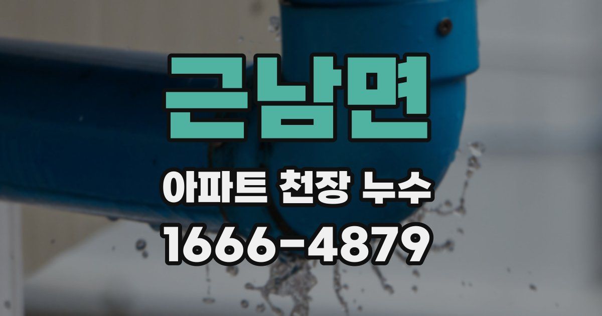 근남면 아파트 천장 누수