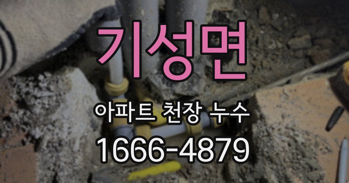 기성면 아파트 천장 누수