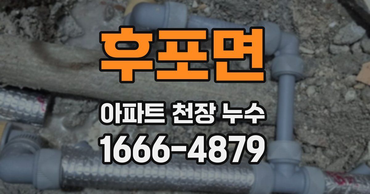 후포면 아파트 천장 누수