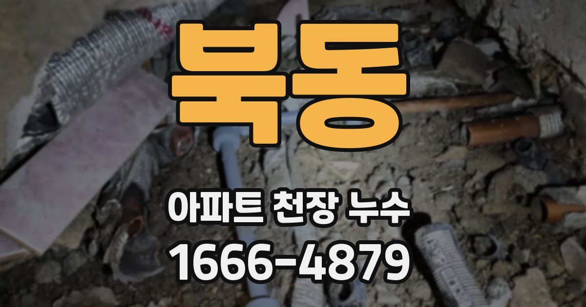 북동 아파트 천장 누수