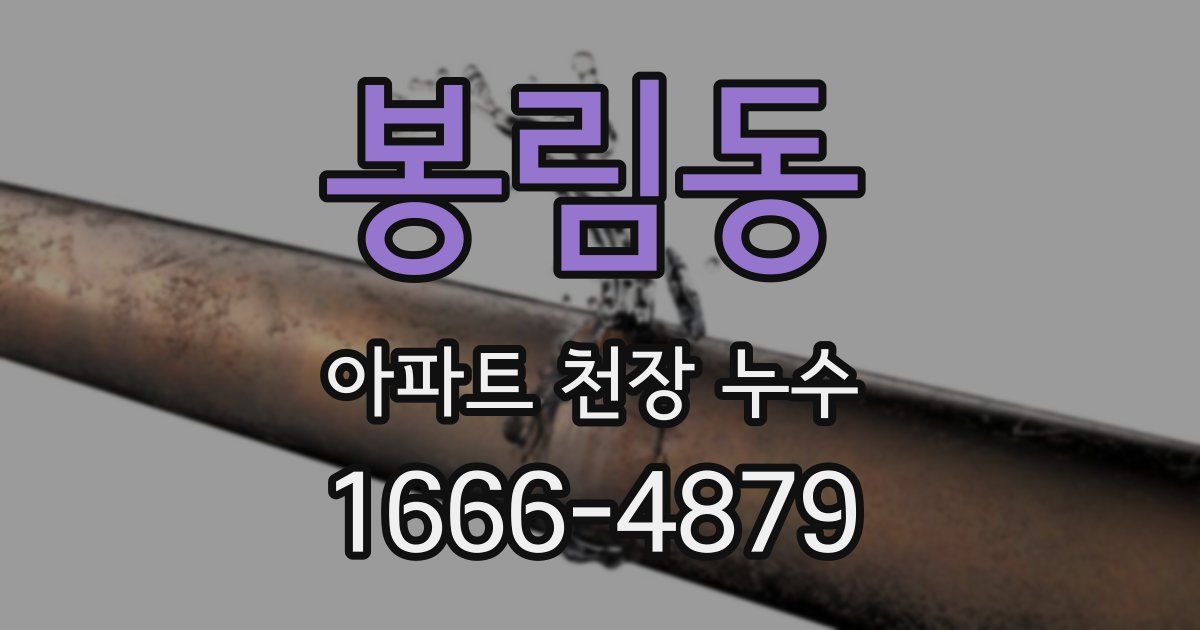 봉림동 아파트 천장 누수