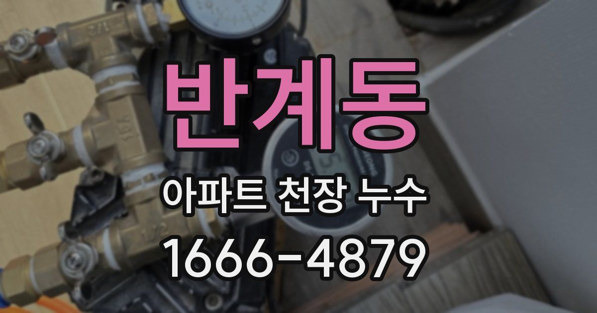 반계동 아파트 천장 누수