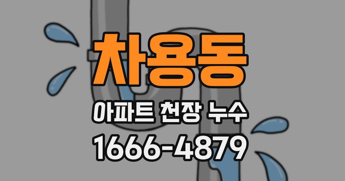 차용동 아파트 천장 누수