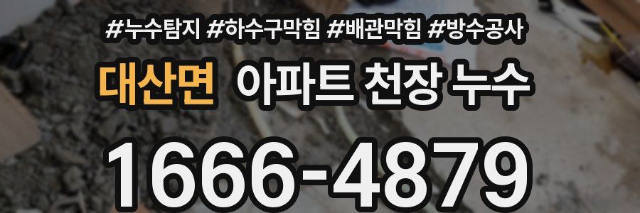 대산면 아파트 천장 누수