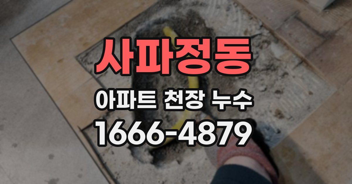 사파정동 아파트 천장 누수
