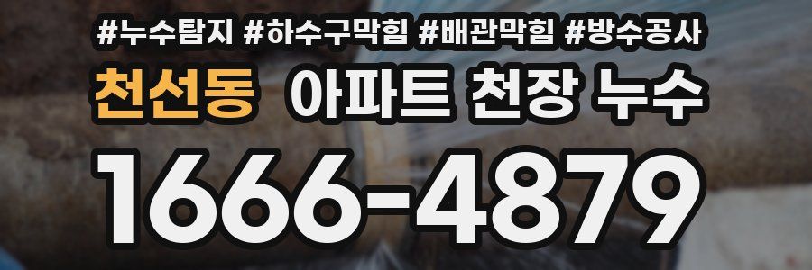 천선동 아파트 천장 누수