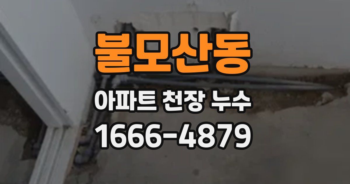 불모산동 아파트 천장 누수