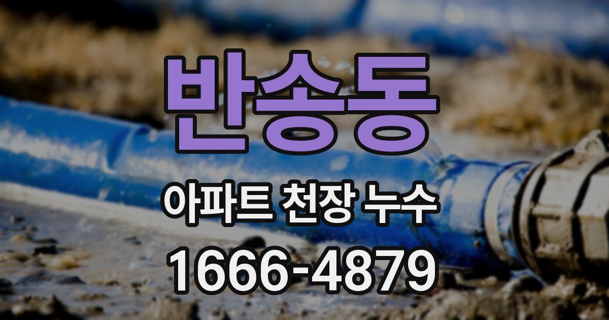 반송동 아파트 천장 누수