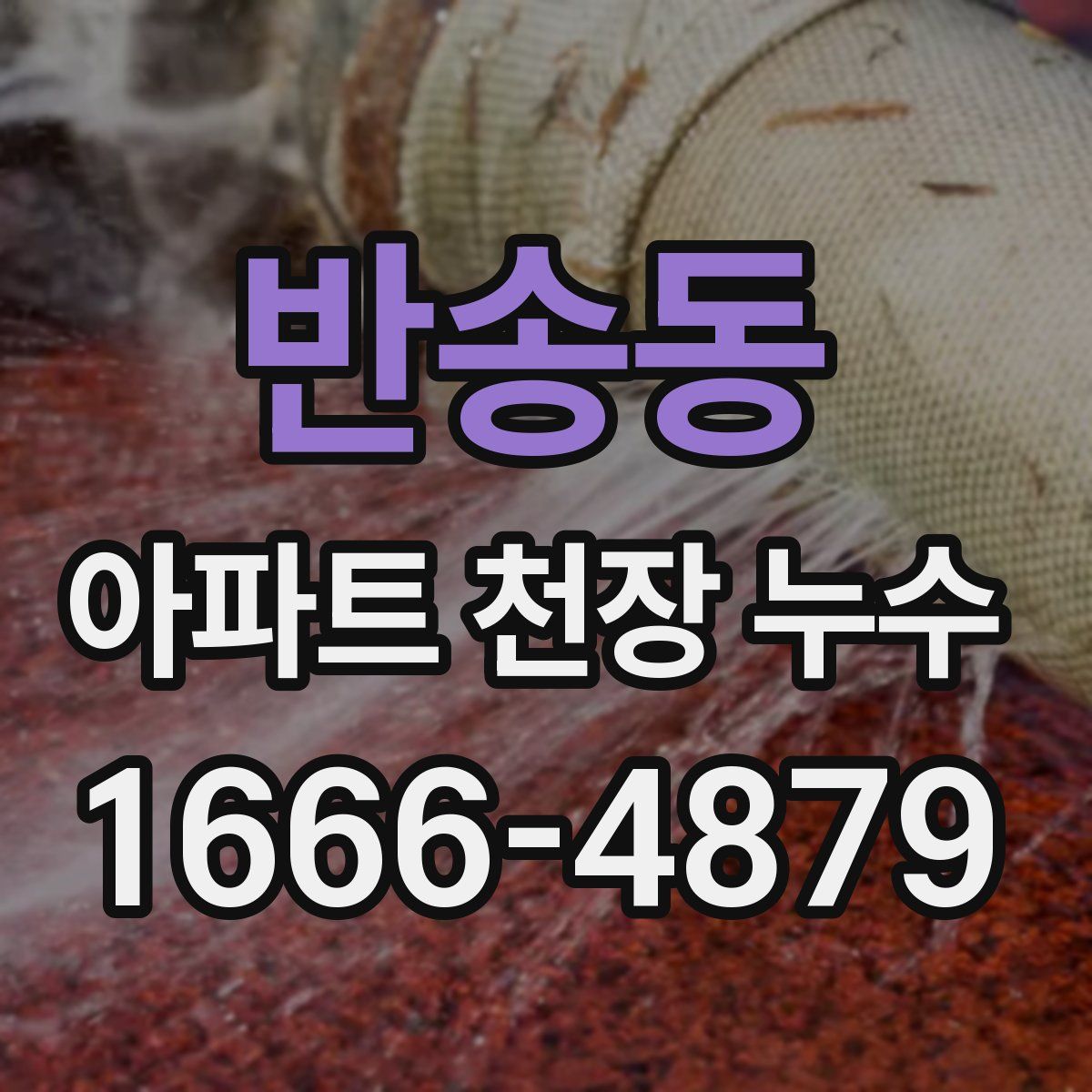 반송동 아파트 천장 누수