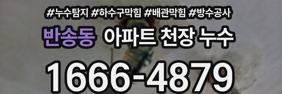 반송동 아파트 천장 누수