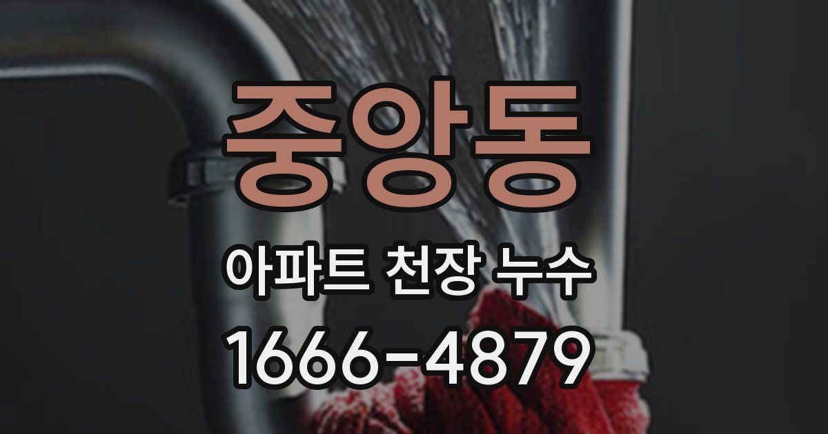 중앙동 아파트 천장 누수