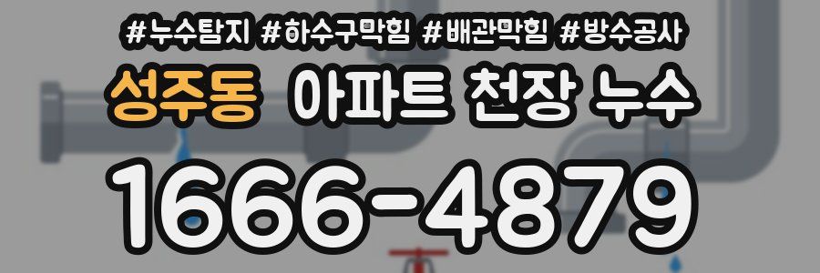 성주동 아파트 천장 누수