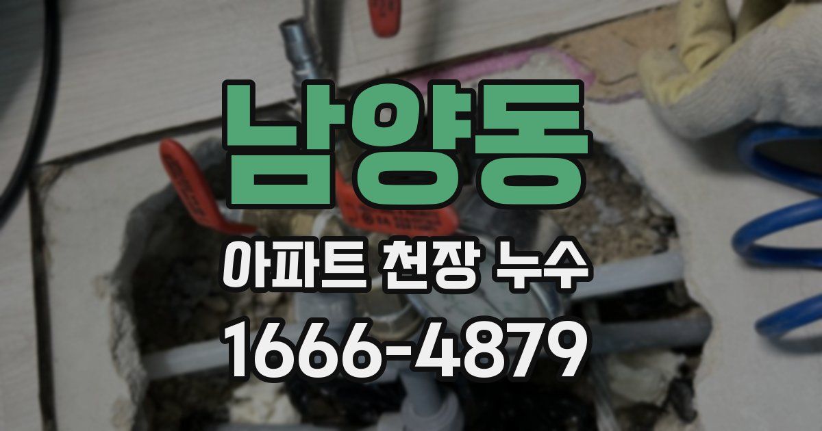 남양동 아파트 천장 누수