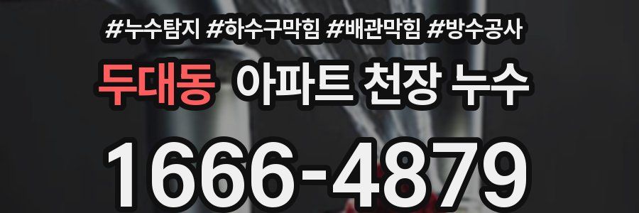두대동 아파트 천장 누수