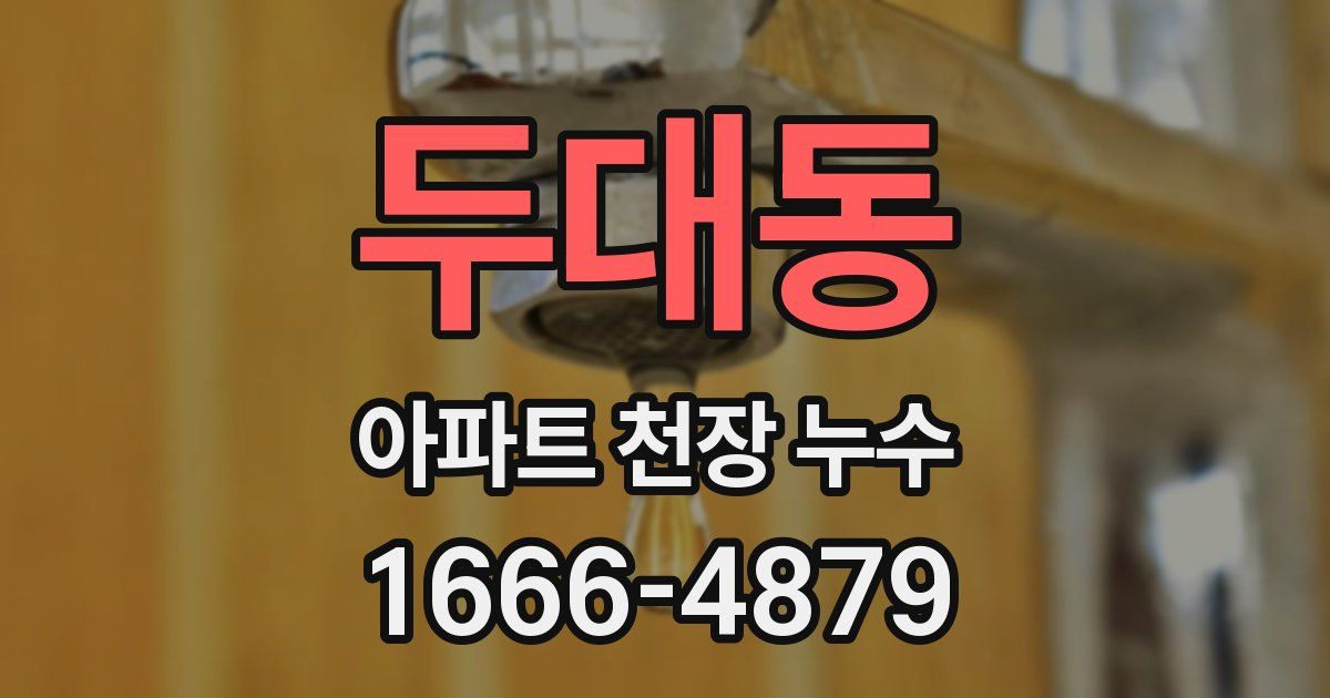 두대동 아파트 천장 누수