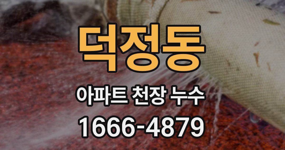 덕정동 아파트 천장 누수