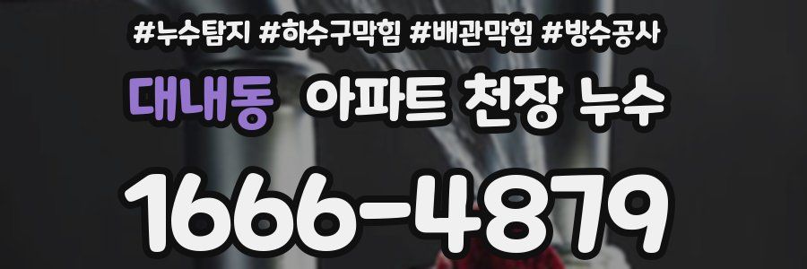대내동 아파트 천장 누수