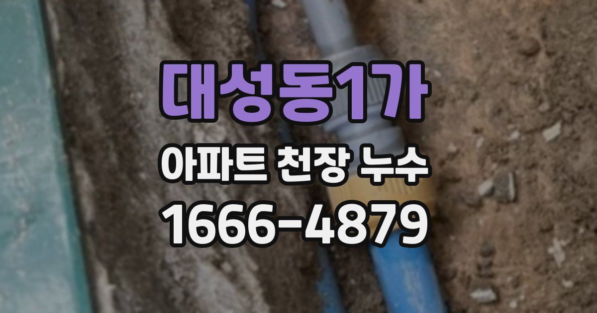 대성동1가 아파트 천장 누수