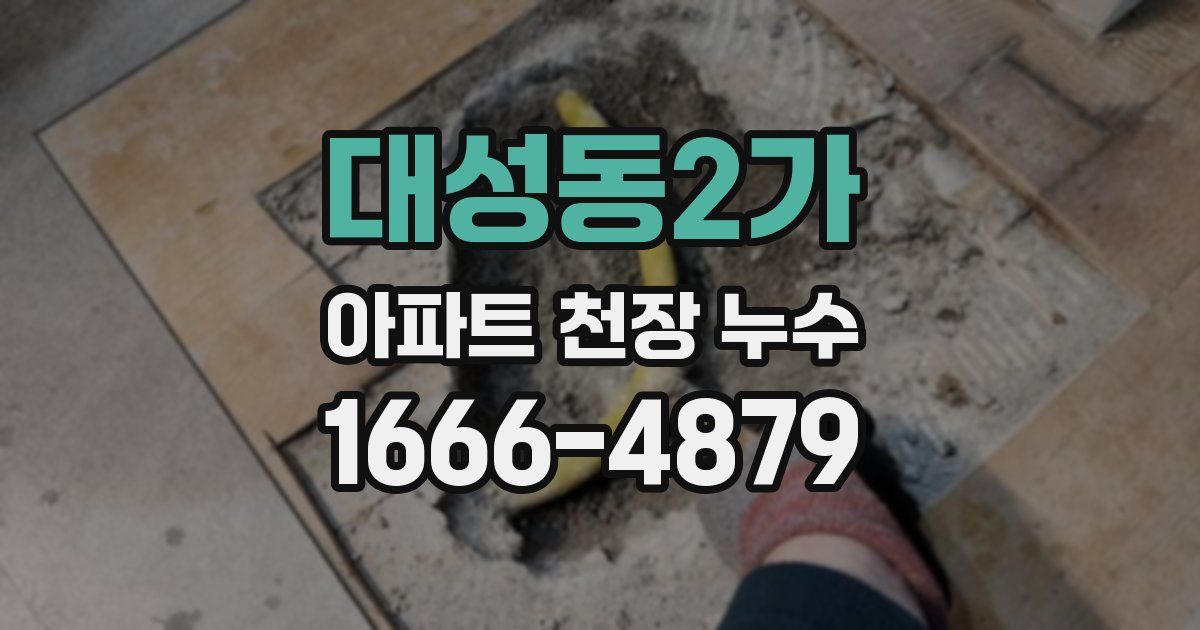 대성동2가 아파트 천장 누수