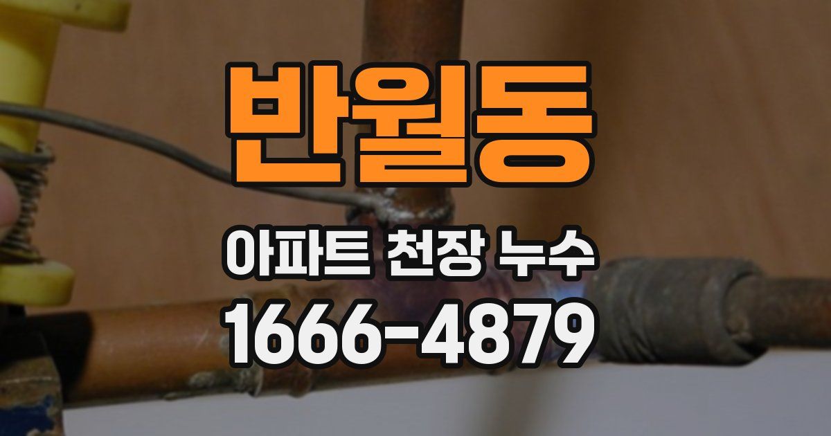 반월동 아파트 천장 누수