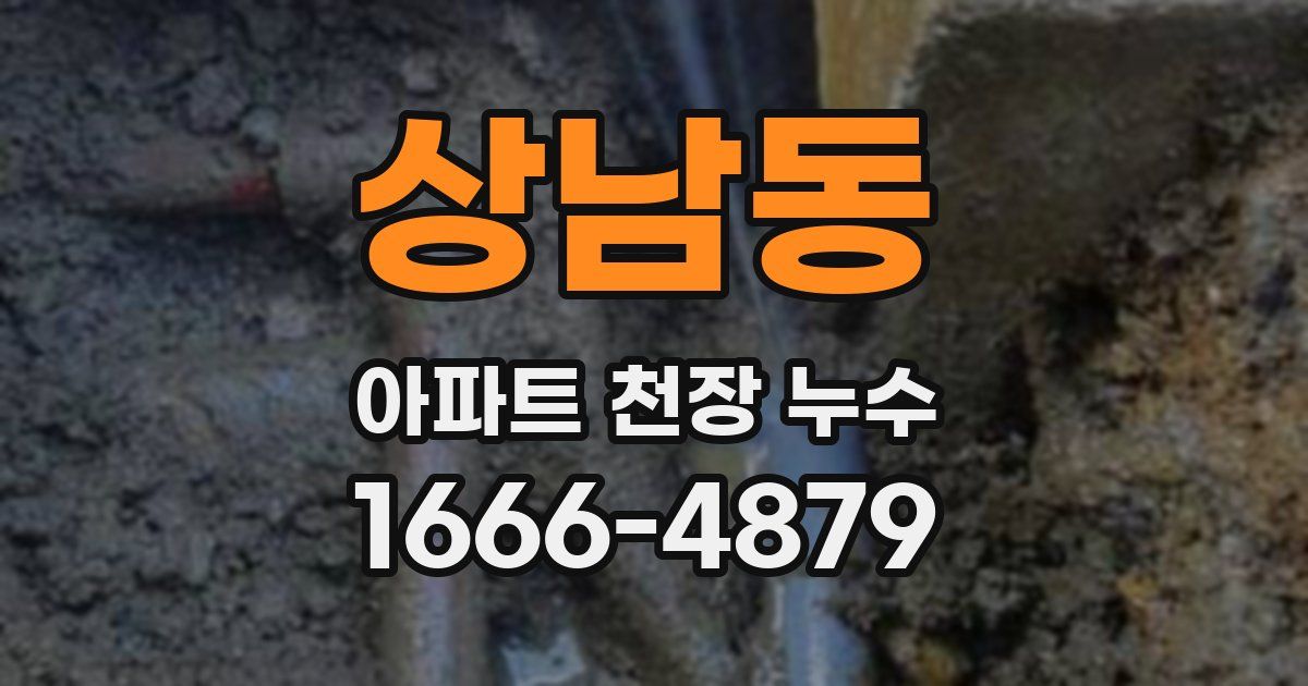 상남동 아파트 천장 누수