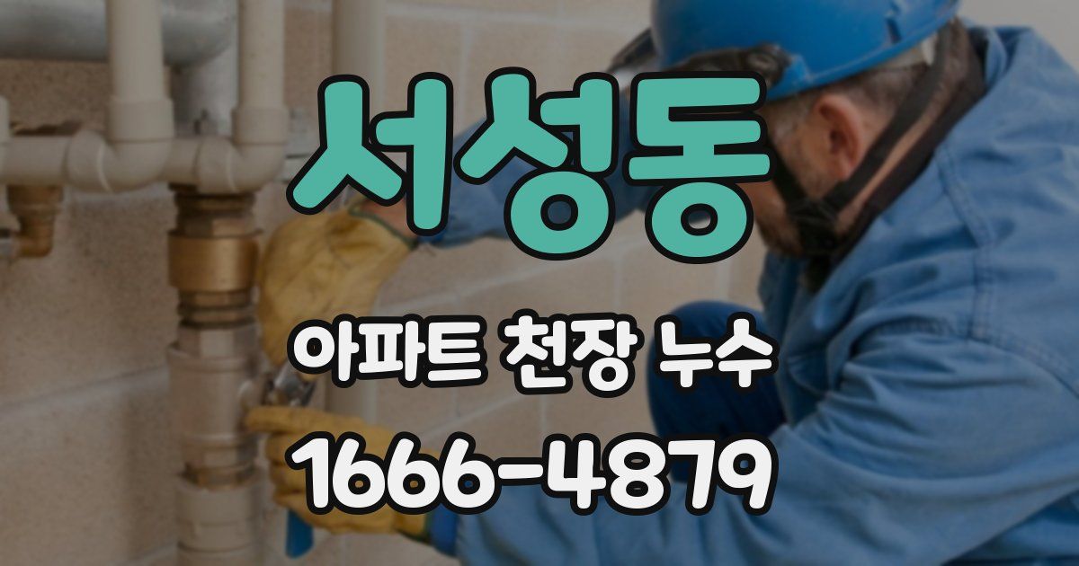 서성동 아파트 천장 누수