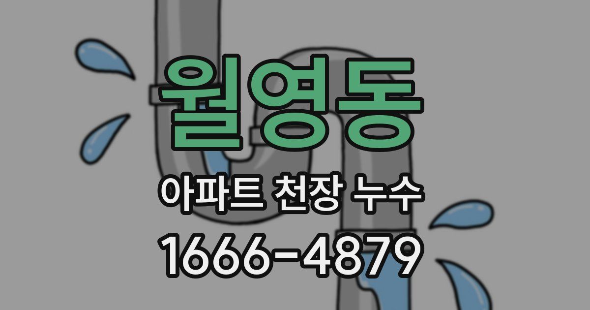 월영동 아파트 천장 누수