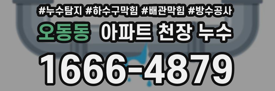 오동동 아파트 천장 누수