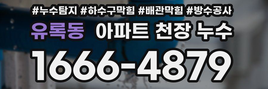 유록동 아파트 천장 누수