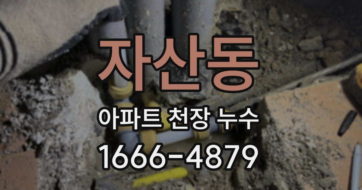 자산동 아파트 천장 누수