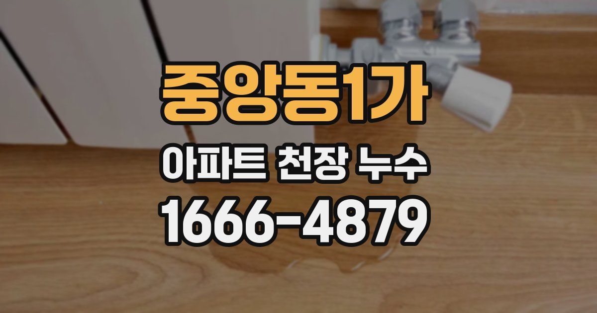 중앙동1가 아파트 천장 누수