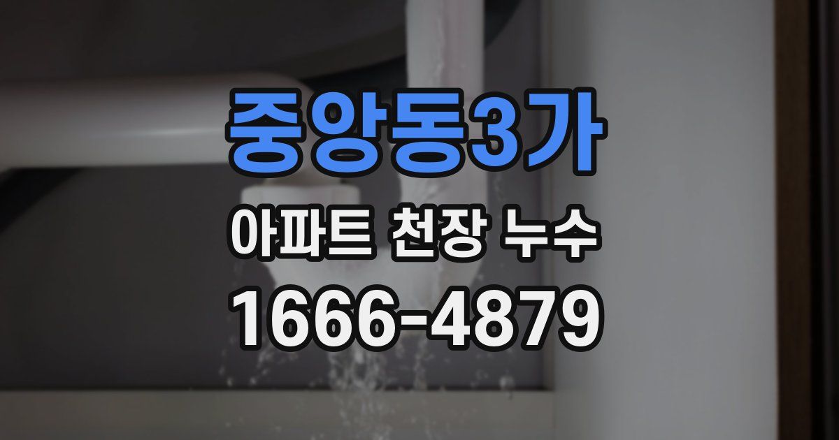중앙동3가 아파트 천장 누수
