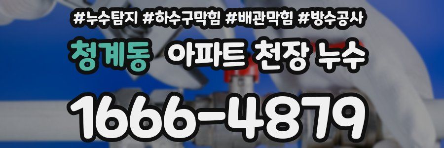 청계동 아파트 천장 누수