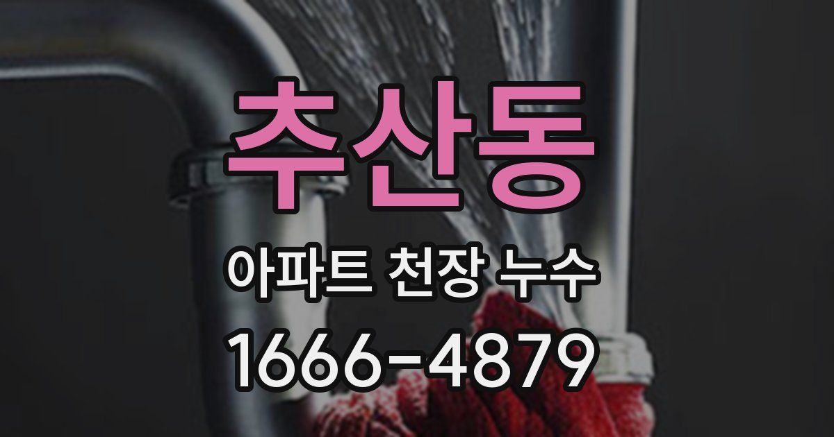 추산동 아파트 천장 누수