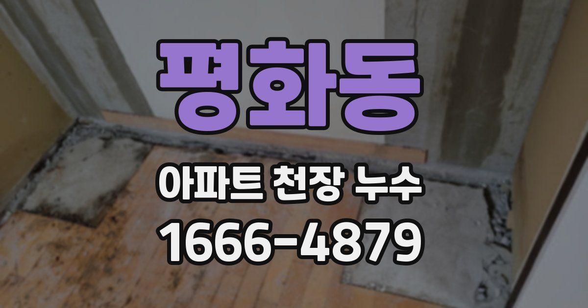 평화동 아파트 천장 누수