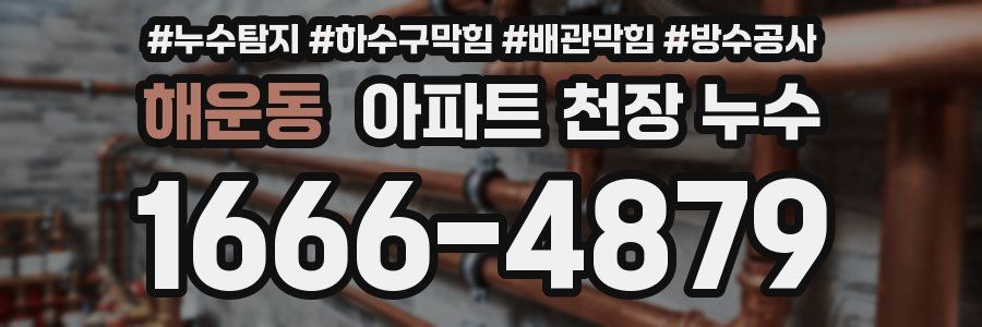 해운동 아파트 천장 누수