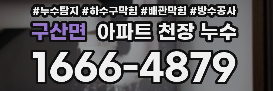 구산면 아파트 천장 누수