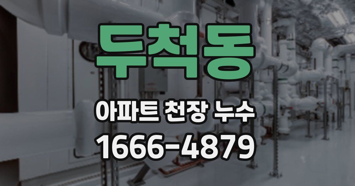 두척동 아파트 천장 누수