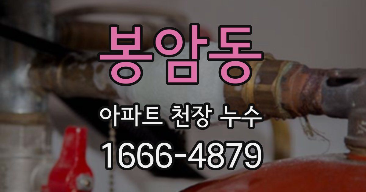 봉암동 아파트 천장 누수