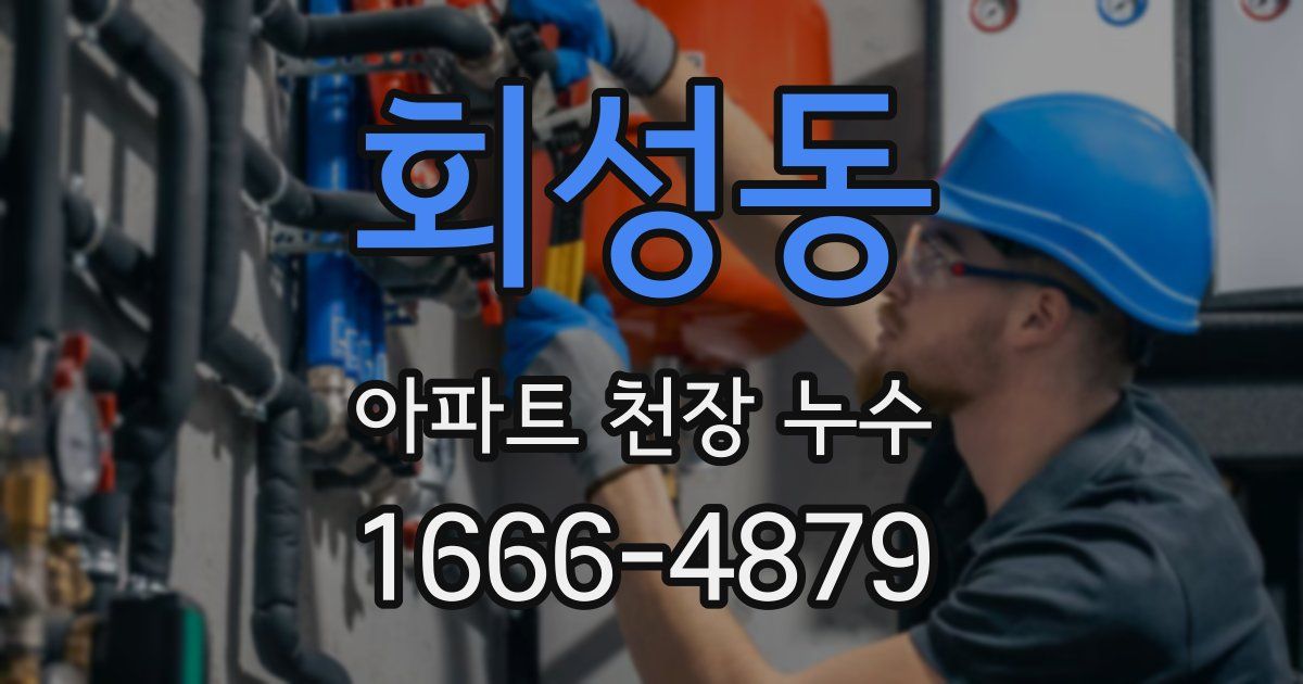 회성동 아파트 천장 누수